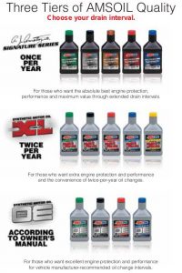 AMSOIL Tiers Of Quality AMSOIL has a tier for every synthetic oil user